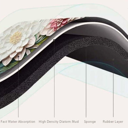 3D Oil Painting Diatom Mud Absorbent Floor Mat Non-slip Carpet, 40 x 60cm, 50 x 80cm