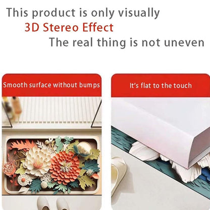 3D Oil Painting Diatom Mud Absorbent Floor Mat Non-slip Carpet, 40 x 60cm, 50 x 80cm