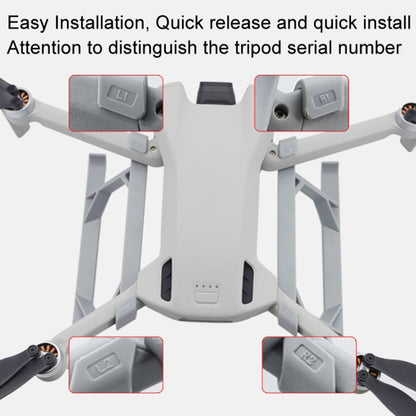 For DJI Mini 3 / Mini 3 Pro 1pair Height Increase Kickstand Landing Gear Propeller Protective Cover, For DJI Mini 3 / Mini 3 Pro
