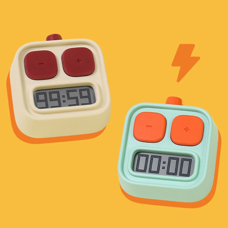 H-C-06 Robot Kitchen Timer Children Time Management Running Exercise Timer, Yellow, Green
