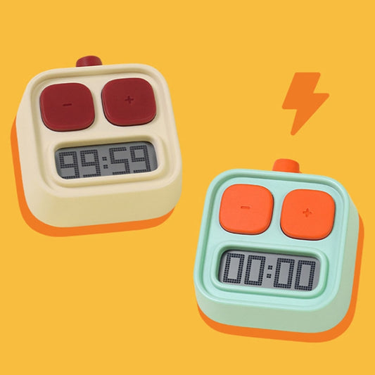 H-C-06 Robot Kitchen Timer Children Time Management Running Exercise Timer, Yellow, Green