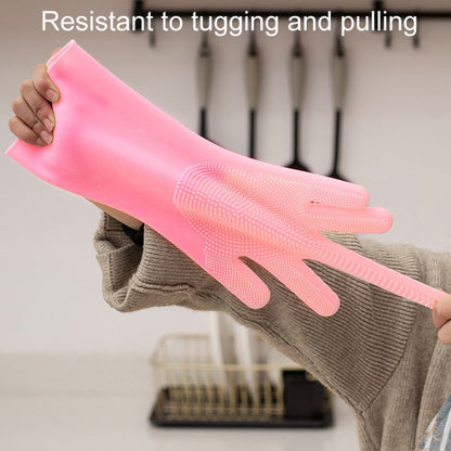 Kitchen Silicone Dishwash Gloves Male And Female Household Chores Cleaning Mitts