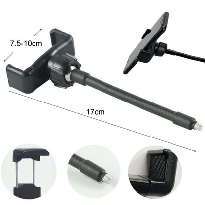 Live Beauty Ring Light Phone Clip 360 Rotating Heads Hose Clamp Stand