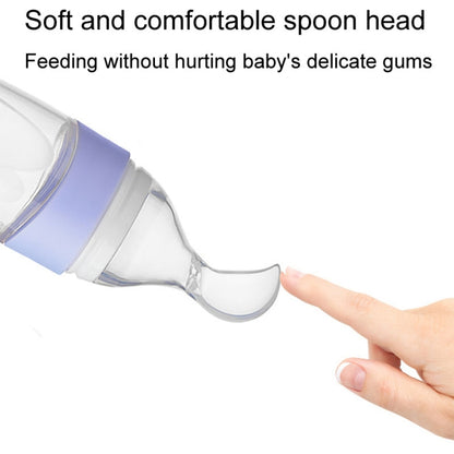 Baby Silicone Bottle Squeezeable Feeding Spoon Childrens Supplementary Bottle Feeder