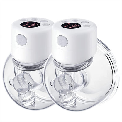 S12 LCD Screen Smart Large Capacity Portable Wearable Silent Electric Breast Pump, S12 White, S12 Bilateral