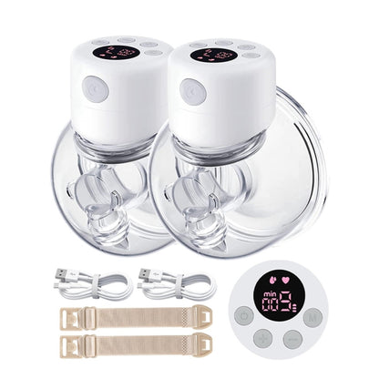 S12 LCD Screen Smart Large Capacity Portable Wearable Silent Electric Breast Pump, S12 White, S12 Bilateral