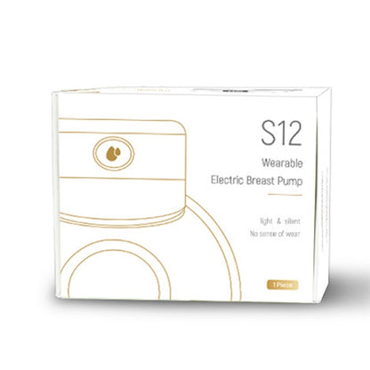 S12 LCD Screen Smart Large Capacity Portable Wearable Silent Electric Breast Pump, S12 White, S12 Bilateral