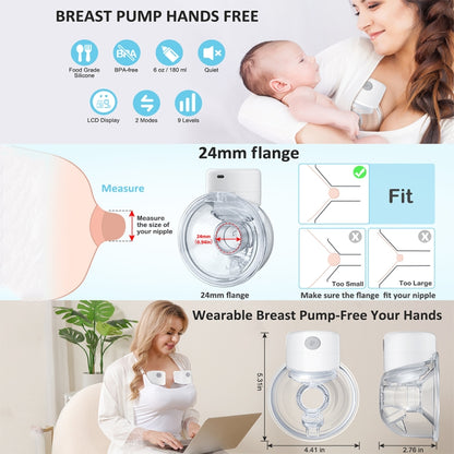 S12 LCD Screen Smart Large Capacity Portable Wearable Silent Electric Breast Pump, S12 White, S12 Bilateral