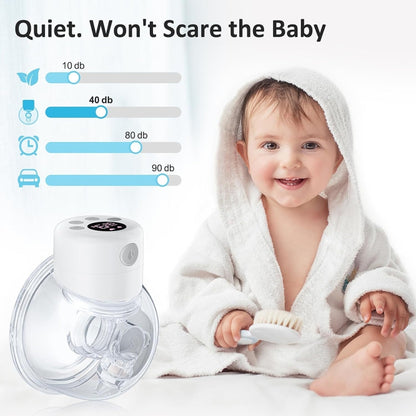 S12 LCD Screen Smart Large Capacity Portable Wearable Silent Electric Breast Pump, S12 White, S12 Bilateral