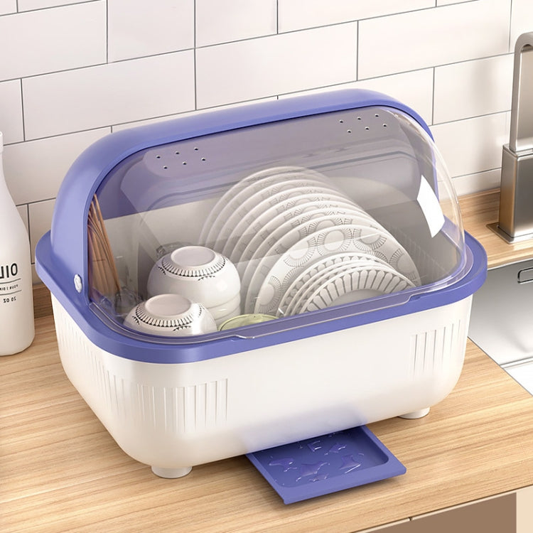 Household Dustproof Kitchen Tableware Storage Box Tableware Drain Rack