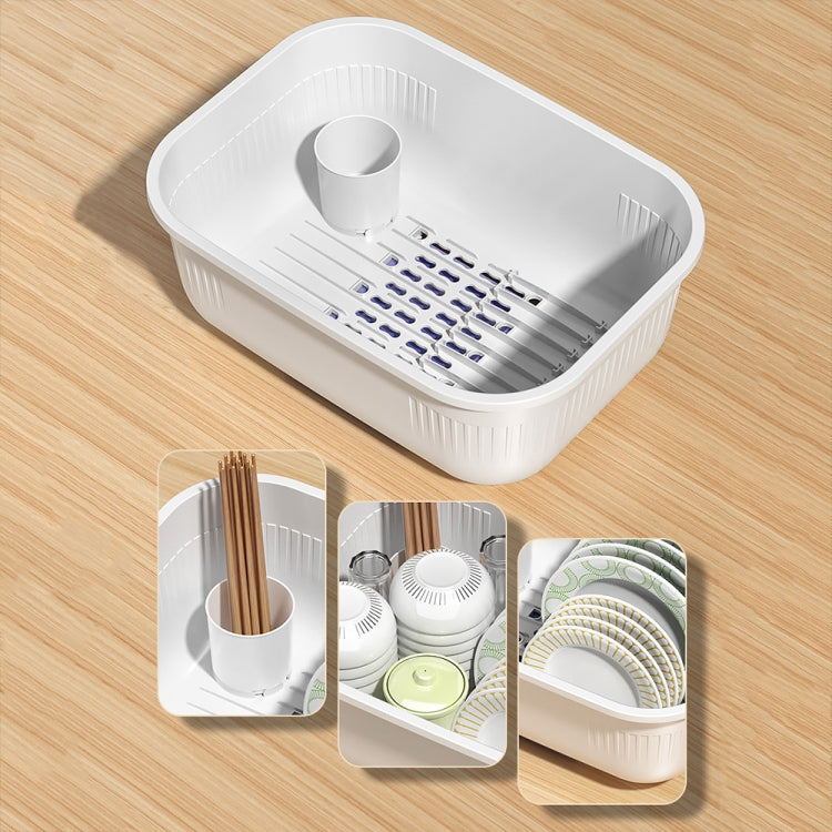 Household Dustproof Kitchen Tableware Storage Box Tableware Drain Rack