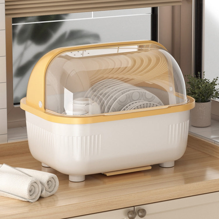 Household Dustproof Kitchen Tableware Storage Box Tableware Drain Rack