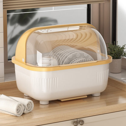 Household Dustproof Kitchen Tableware Storage Box Tableware Drain Rack
