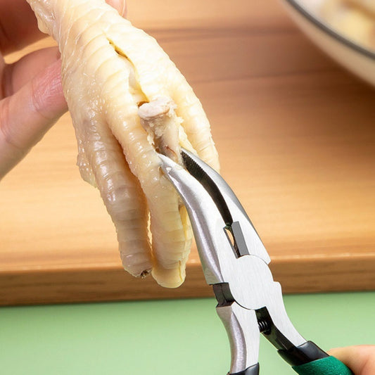 Chicken Claw Boning Tool Boning Knife Chicken Feet Bone Removal Pliers, Blue, Yellow, Green