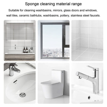 Bathroom Glass Mirror Stain Removal Watermark Sponge Rub Faucet Descaling Cleaning Tool, Pink