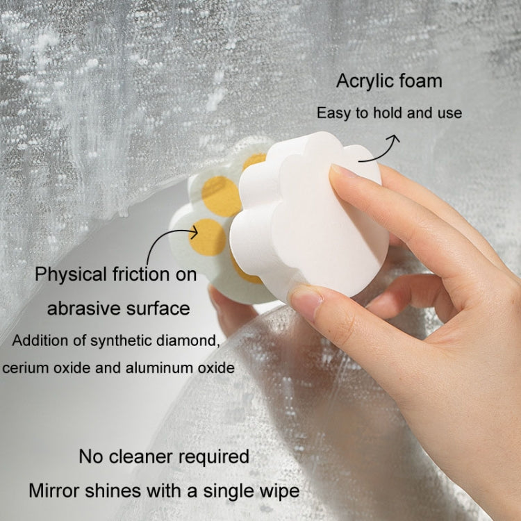 Bathroom Glass Mirror Stain Removal Watermark Sponge Rub Faucet Descaling Cleaning Tool, Pink
