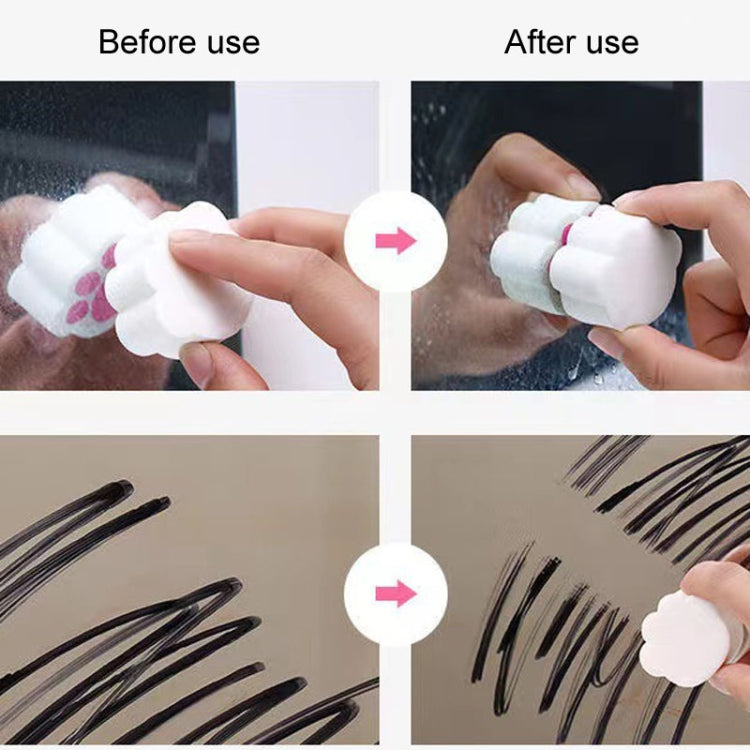 Bathroom Glass Mirror Stain Removal Watermark Sponge Rub Faucet Descaling Cleaning Tool, Pink