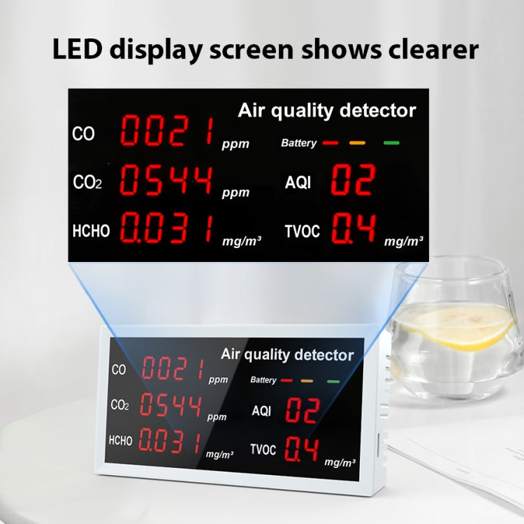 5-in-1 Indoor Home Portable Air Monitor TVOC Formaldehyde Detector