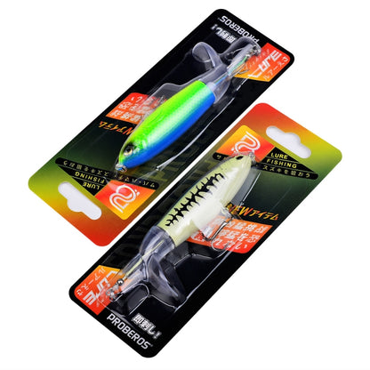 PROBEROS DW601 360 Degree Rotating Propeller Lures Topwater Tethered Tractor Floating Fake Fish Bait