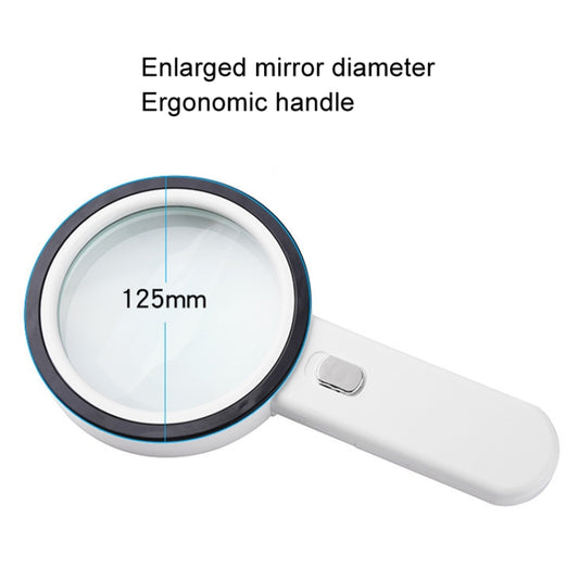 30X Magnifier With Violet Light Students Elderly Reading Maintenance Magnifying Glass