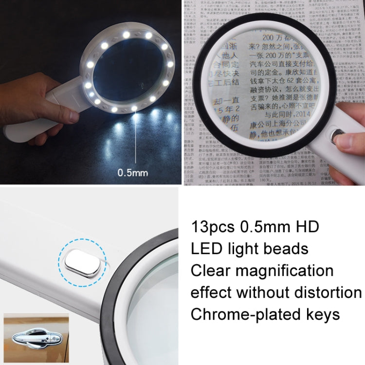 30X Magnifier With Violet Light Students Elderly Reading Maintenance Magnifying Glass