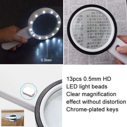 30X Magnifier With Violet Light Students Elderly Reading Maintenance Magnifying Glass