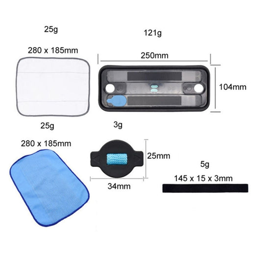 For iRobot Braava 380 / 380T / 390 / 390T Mopping Machine Equipment, White Dried Mop, Blue Wet Mop, Tire Skin, Water Tank, Water Core