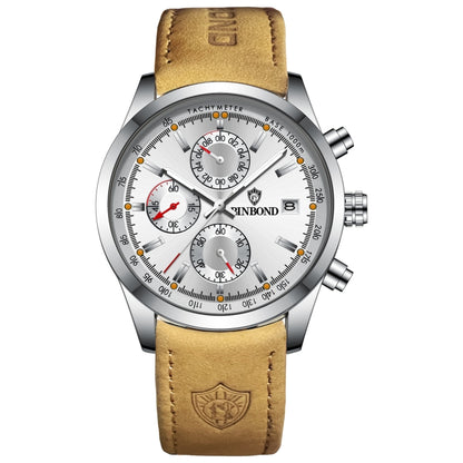 BINBOND B6022 30m Waterproof Luminous Multifunctional Quartz Watch