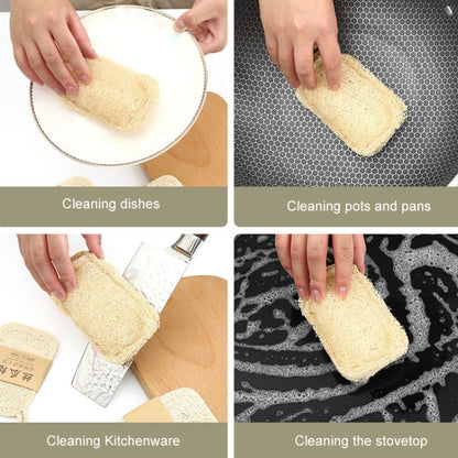 Natural Loofah Dishwashing Brush Dishwashing Tool Loofah Rag Brush, Soft Square, Soft Ellipse, Hard Square, Hard Ellipse