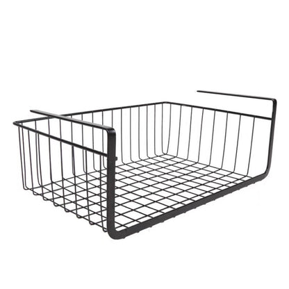 Closet Organizer Metal Shelf Kitchen Cabinet Under Hanging Shelf, 40x25x14cm