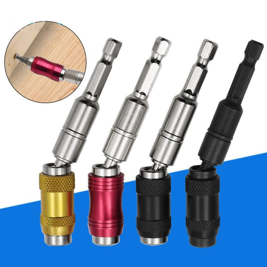 Hexagonal Shank Quick Release Self-Locking Joint Extension Rod Electric Drill Driver Extension Quick Conversion Bits, Silver+Red, Black, Silver+Yellow