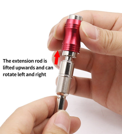 Hexagonal Shank Quick Release Self-Locking Joint Extension Rod Electric Drill Driver Extension Quick Conversion Bits, Silver+Red, Black, Silver+Yellow