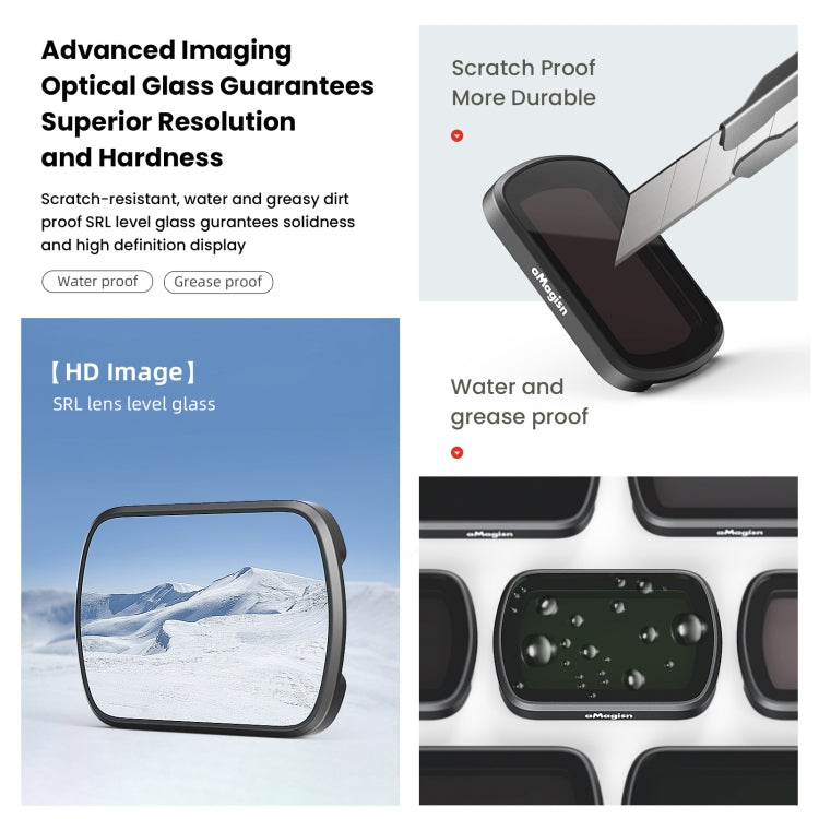 For DJI Osmo Pocket 3 aMagisn HD Double Sided Coated Filters Sports Camera Protective Goggles