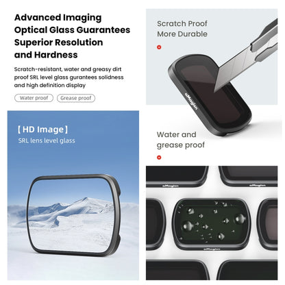 For DJI Osmo Pocket 3 aMagisn HD Double Sided Coated Filters Sports Camera Protective Goggles