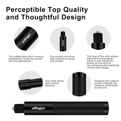 aMagisn 70cm Invisible Straight Pull Selfie Stick Sports Camera Accessories, Single Rod