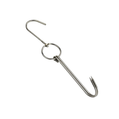 Stainless Steel Double Ring Duck Cooker Hanger Outdoor Barbecue Hanging Hook Stand, 3 Centi Small Ring 23cm, 3 Centi Small Wax Ring 24.5cm, 3 Centi Large Wax Ring 33cm, 3 Centi Medium Wax Ring 29cm, 4 Centi  Steel Thick Short 24cm����������������������...