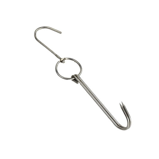 Stainless Steel Double Ring Duck Cooker Hanger Outdoor Barbecue Hanging Hook Stand, 3 Centi Small Ring 23cm, 3 Centi Small Wax Ring 24.5cm, 3 Centi Large Wax Ring 33cm, 3 Centi Medium Wax Ring 29cm, 4 Centi  Steel Thick Short 24cm����������������������...