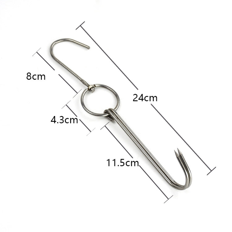 Stainless Steel Double Ring Duck Cooker Hanger Outdoor Barbecue Hanging Hook Stand, 3 Centi Small Ring 23cm, 3 Centi Small Wax Ring 24.5cm, 3 Centi Large Wax Ring 33cm, 3 Centi Medium Wax Ring 29cm, 4 Centi  Steel Thick Short 24cm����������������������...