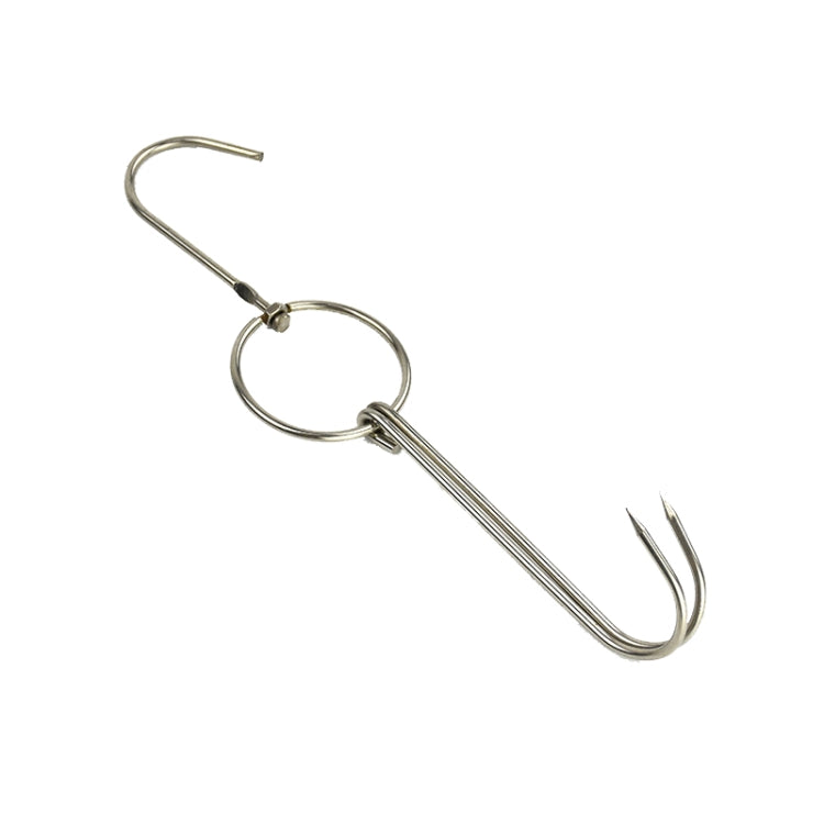 Stainless Steel Double Ring Duck Cooker Hanger Outdoor Barbecue Hanging Hook Stand, 3 Centi Small Ring 23cm, 3 Centi Small Wax Ring 24.5cm, 3 Centi Large Wax Ring 33cm, 3 Centi Medium Wax Ring 29cm, 4 Centi  Steel Thick Short 24cm����������������������...