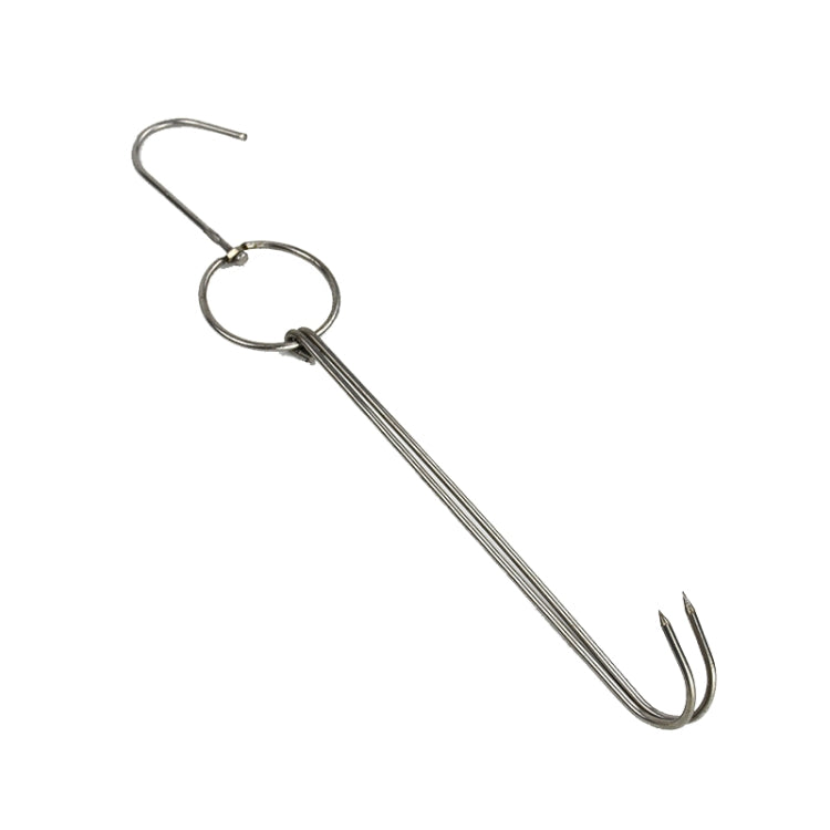 Stainless Steel Double Ring Duck Cooker Hanger Outdoor Barbecue Hanging Hook Stand, 3 Centi Small Ring 23cm, 3 Centi Small Wax Ring 24.5cm, 3 Centi Large Wax Ring 33cm, 3 Centi Medium Wax Ring 29cm, 4 Centi  Steel Thick Short 24cm����������������������...