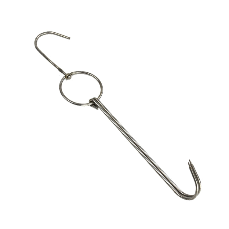 Stainless Steel Double Ring Duck Cooker Hanger Outdoor Barbecue Hanging Hook Stand, 3 Centi Small Ring 23cm, 3 Centi Small Wax Ring 24.5cm, 3 Centi Large Wax Ring 33cm, 3 Centi Medium Wax Ring 29cm, 4 Centi  Steel Thick Short 24cm����������������������...