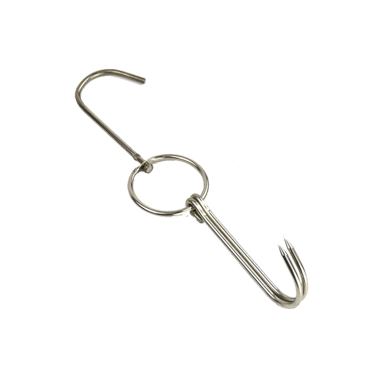Stainless Steel Double Ring Duck Cooker Hanger Outdoor Barbecue Hanging Hook Stand, 3 Centi Small Ring 23cm, 3 Centi Small Wax Ring 24.5cm, 3 Centi Large Wax Ring 33cm, 3 Centi Medium Wax Ring 29cm, 4 Centi  Steel Thick Short 24cm����������������������...