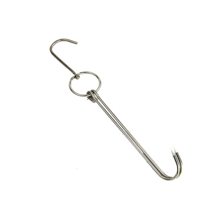 Stainless Steel Double Ring Duck Cooker Hanger Outdoor Barbecue Hanging Hook Stand, 3 Centi Small Ring 23cm, 3 Centi Small Wax Ring 24.5cm, 3 Centi Large Wax Ring 33cm, 3 Centi Medium Wax Ring 29cm, 4 Centi  Steel Thick Short 24cm����������������������...