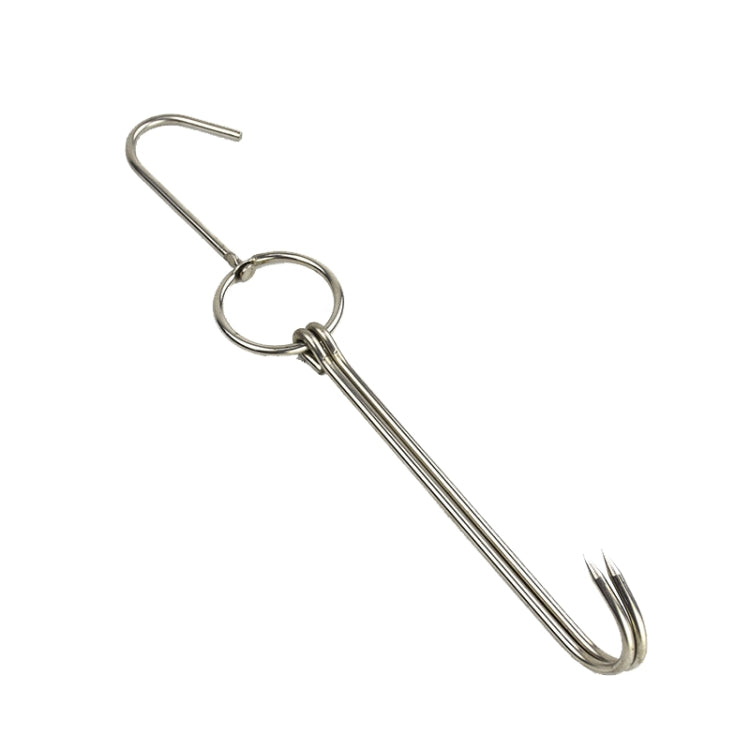 Stainless Steel Double Ring Duck Cooker Hanger Outdoor Barbecue Hanging Hook Stand, 3 Centi Small Ring 23cm, 3 Centi Small Wax Ring 24.5cm, 3 Centi Large Wax Ring 33cm, 3 Centi Medium Wax Ring 29cm, 4 Centi  Steel Thick Short 24cm����������������������...
