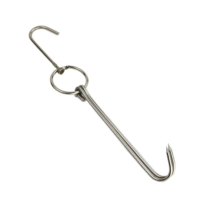 Stainless Steel Double Ring Duck Cooker Hanger Outdoor Barbecue Hanging Hook Stand, 3 Centi Small Ring 23cm, 3 Centi Small Wax Ring 24.5cm, 3 Centi Large Wax Ring 33cm, 3 Centi Medium Wax Ring 29cm, 4 Centi  Steel Thick Short 24cm����������������������...