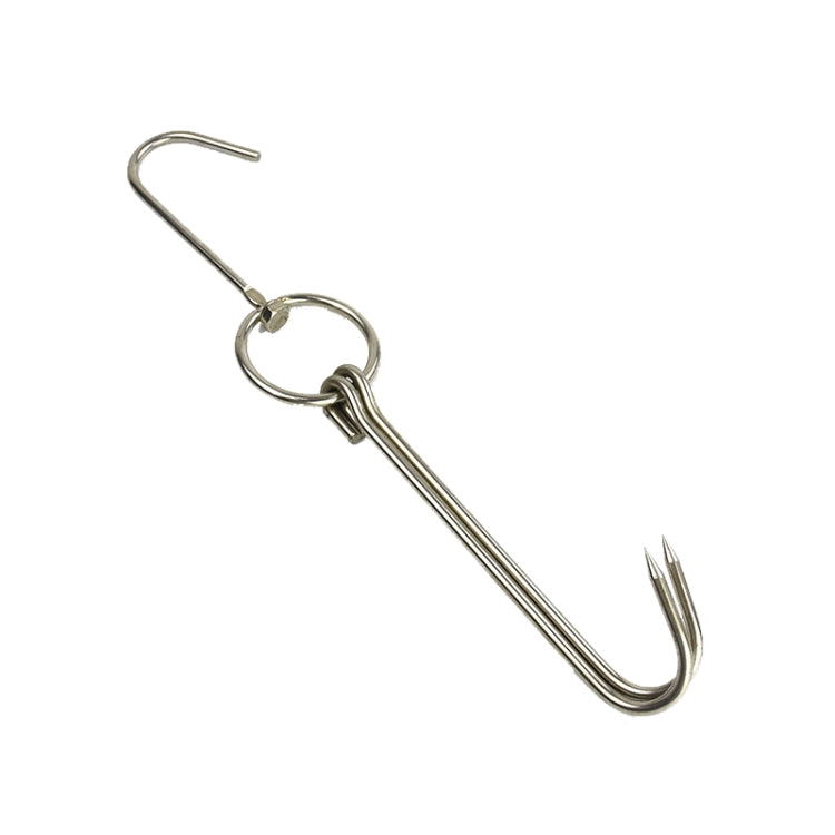 Stainless Steel Double Ring Duck Cooker Hanger Outdoor Barbecue Hanging Hook Stand, 3 Centi Small Ring 23cm, 3 Centi Small Wax Ring 24.5cm, 3 Centi Large Wax Ring 33cm, 3 Centi Medium Wax Ring 29cm, 4 Centi  Steel Thick Short 24cm����������������������...