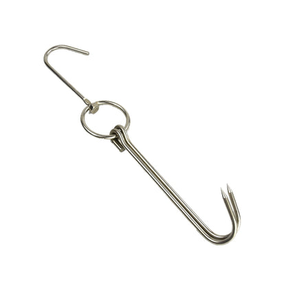 Stainless Steel Double Ring Duck Cooker Hanger Outdoor Barbecue Hanging Hook Stand, 3 Centi Small Ring 23cm, 3 Centi Small Wax Ring 24.5cm, 3 Centi Large Wax Ring 33cm, 3 Centi Medium Wax Ring 29cm, 4 Centi  Steel Thick Short 24cm����������������������...