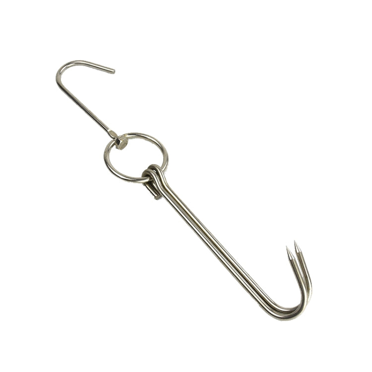 Stainless Steel Double Ring Duck Cooker Hanger Outdoor Barbecue Hanging Hook Stand, 3 Centi Small Ring 23cm, 3 Centi Small Wax Ring 24.5cm, 3 Centi Large Wax Ring 33cm, 3 Centi Medium Wax Ring 29cm, 4 Centi  Steel Thick Short 24cm����������������������...