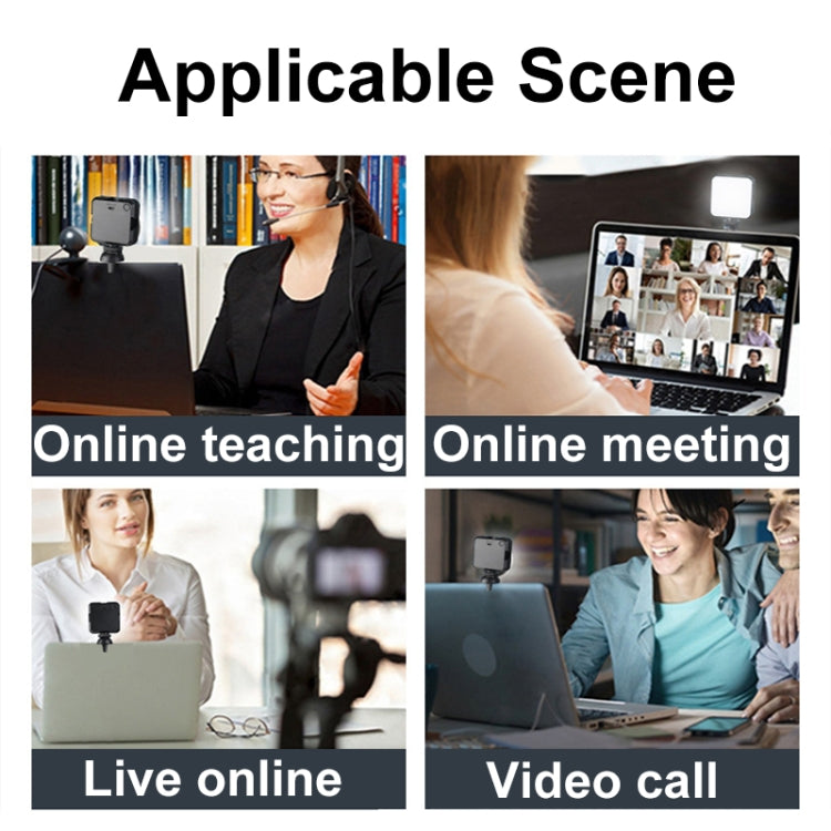 W64 64LEDs Video Conferencing Mobile Laptop Live Fill Light Photography Pocket Lamp