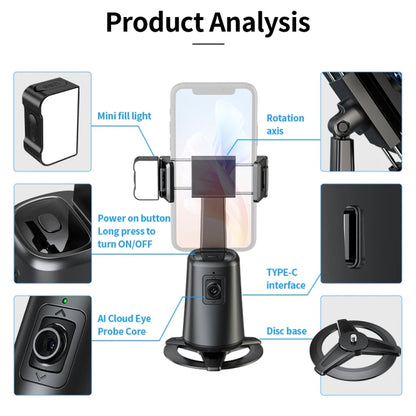 Pixel A200  Auto Tracking Gimbal Stabilizer 360 Degree Rotation Selfie Stick With Fill Light